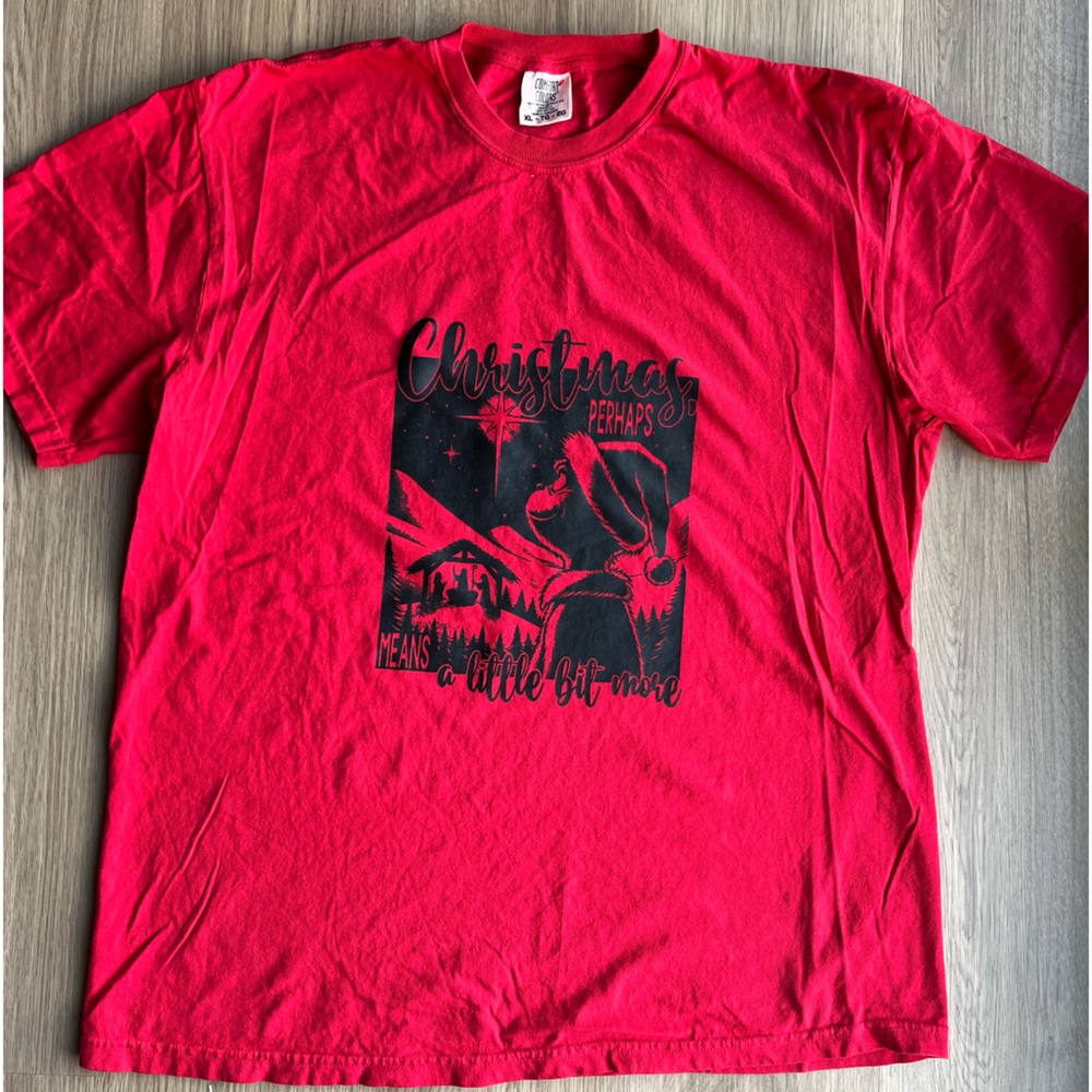 CHRISTMAS PERHAPS T-shirt size x-large brand new
